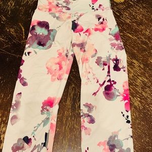 Floral workout capris